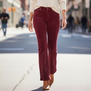 AG Jeans Adriano Goldschmied Velvet Jodi Crop Velvet High Rise Pants